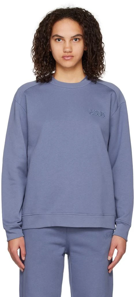 商品Ganni|Blue Drop Shoulder Sweatshirt,价格¥815,第1张图片