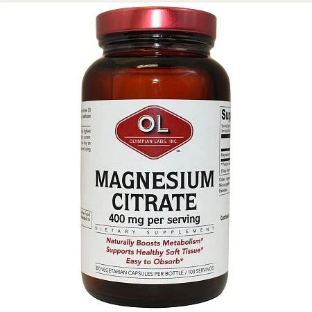 商品Olympian Labs|Magnesium Citrate Supplement 400mg,价格¥123,第1张图片