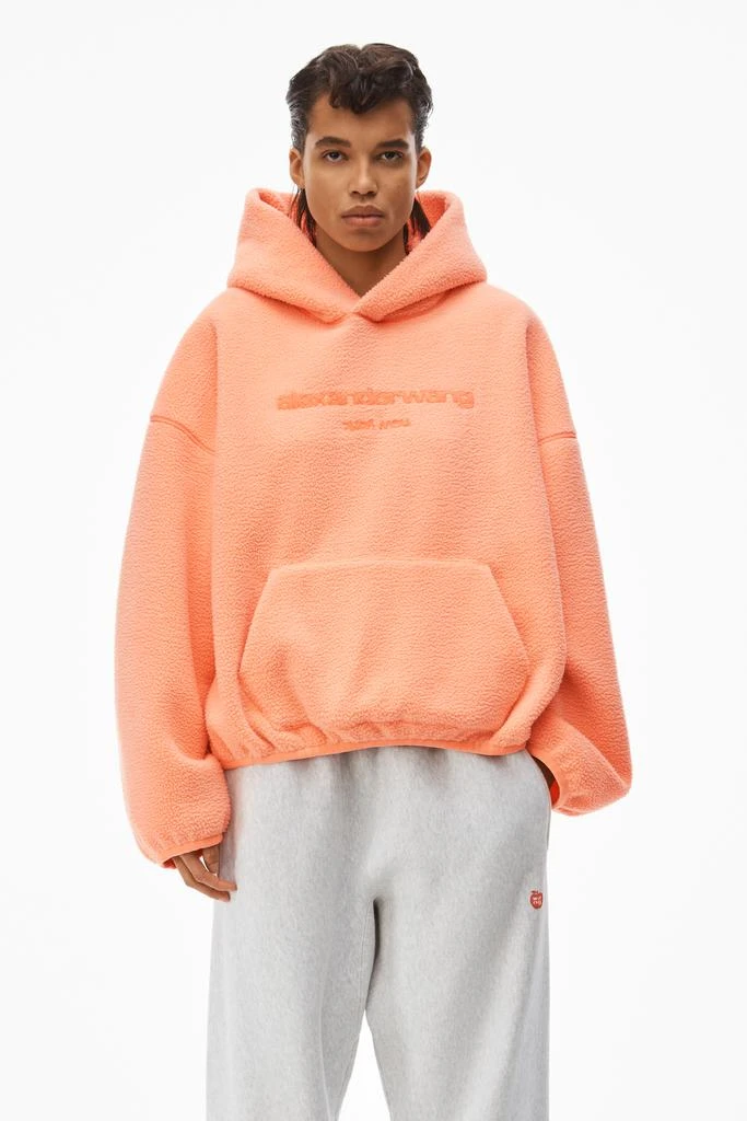 商品Alexander Wang|HOODED SWEATSHIRT IN TEDDY FLEECE,价格¥1604,第2张图片详细描述