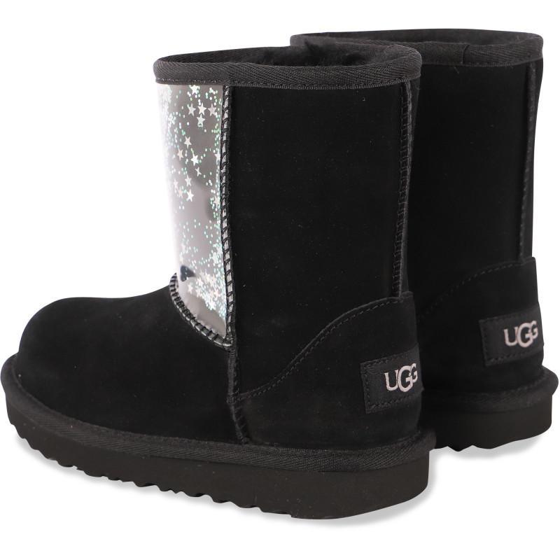 商品UGG|Shiny sequins detailing logo leather boots in black,价格¥1002,第4张图片详细描述