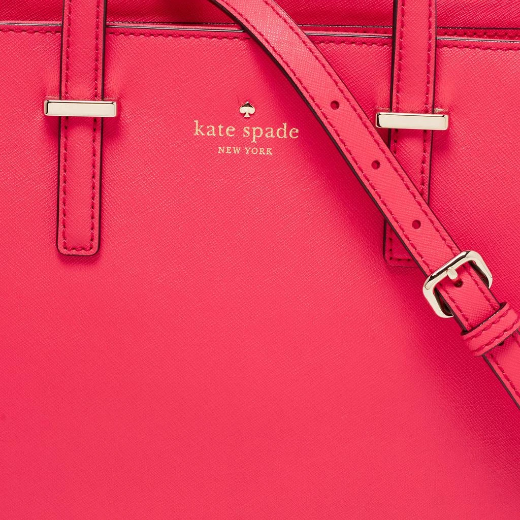 商品[二手商品] Kate Spade|Kate Spade Coral Red Leather Cedar Street Hayden Tote,价格¥1400,第5张图片详细描述