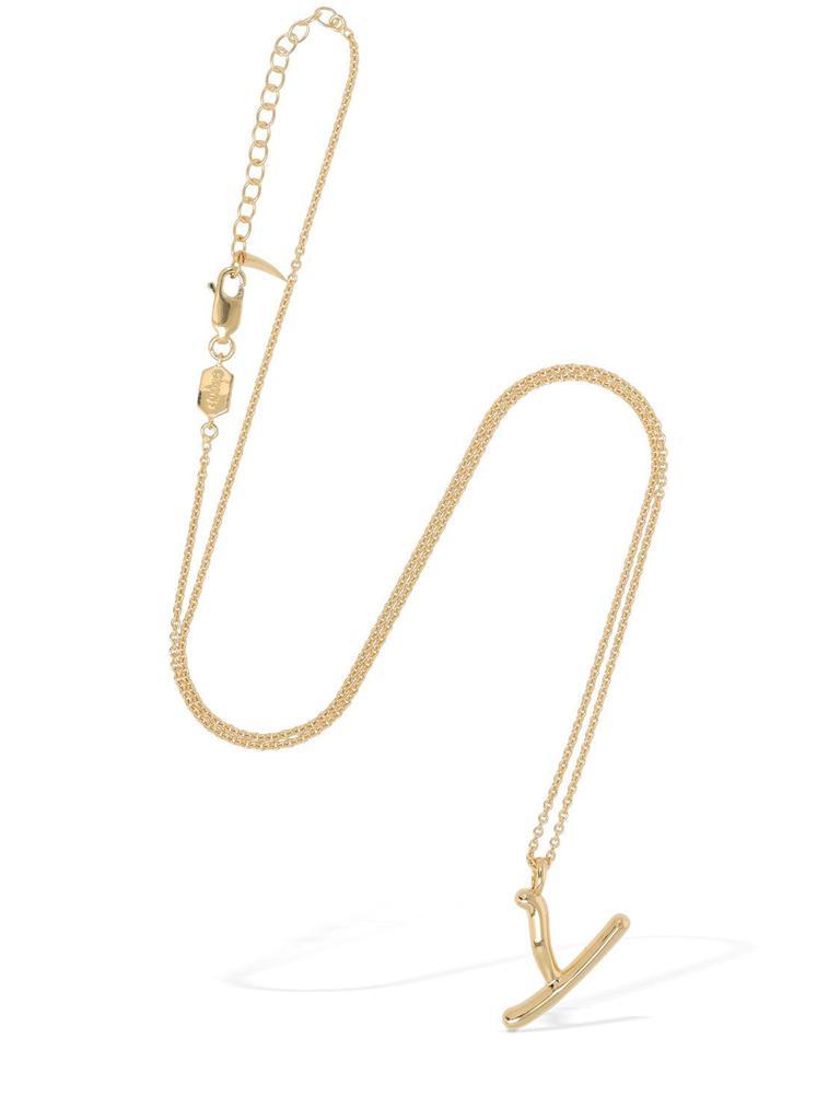 商品Missoma|Curvy Molten "y" Pendant Necklace,价格¥810,第4张图片详细描述