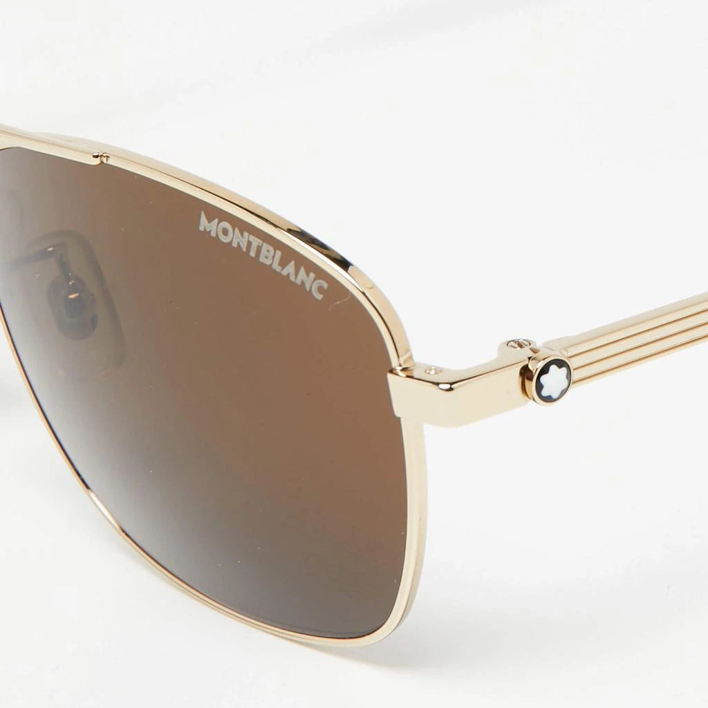 商品[二手商品] MontBlanc|Montblanc Brown Havana MB0026S  Aviator Sunglasses,价格¥1571,第2张图片详细描述