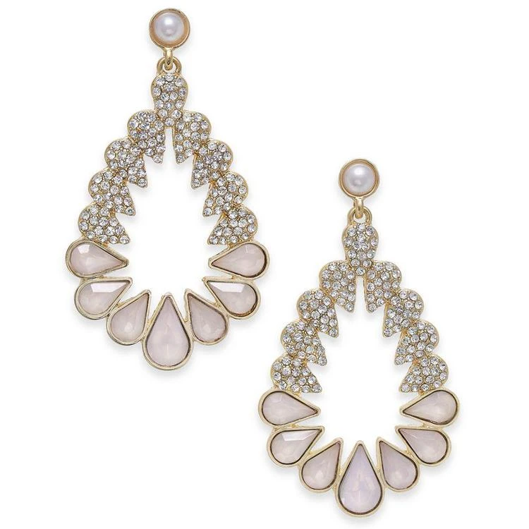 商品INC International|I.N.C. Gold-Tone Stone & Pavé Teardrop Drop Earrings, Created for Macy's,价格¥66,第1张图片