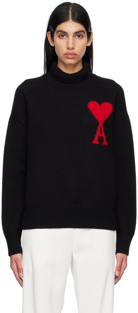 商品AMI|Black Ami de Cœur Turtleneck,价格¥3039,第1张图片