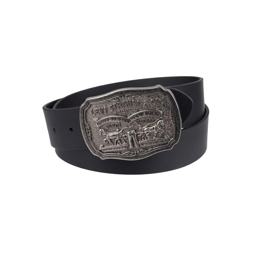 商品Levi's|Leather Men's Belt with Plaque Buckle,价格¥233,第1张图片