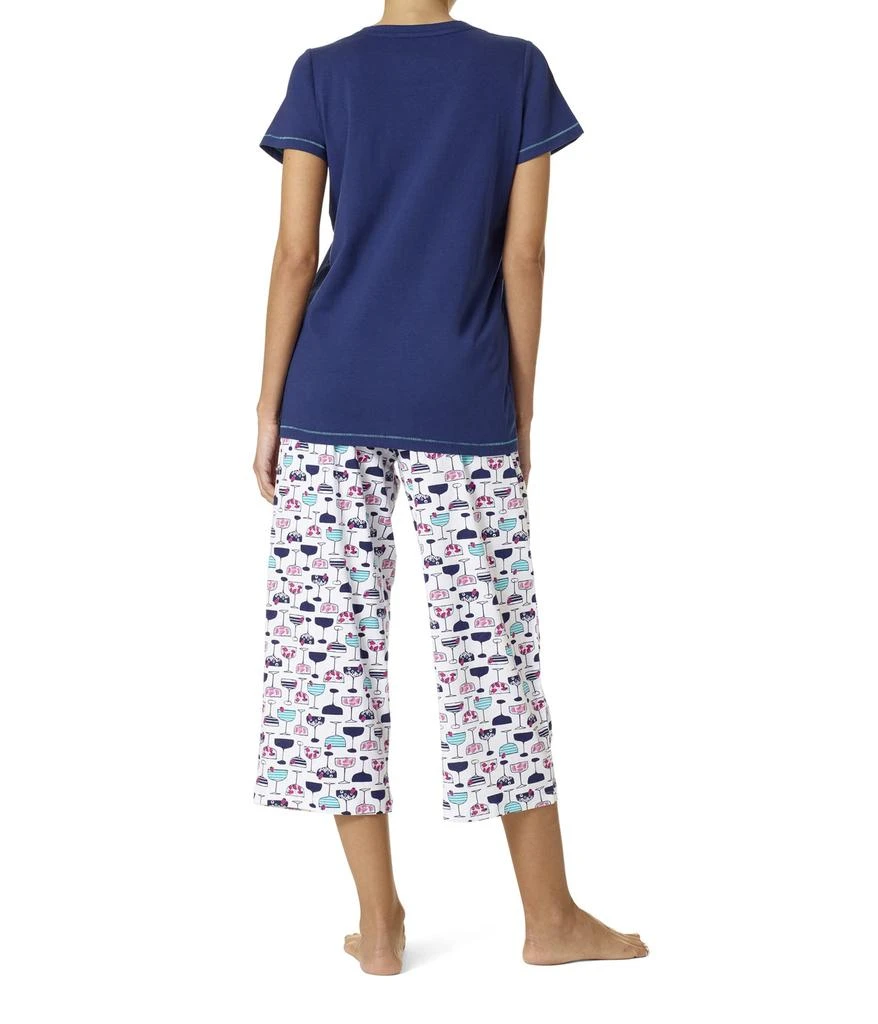 商品Hue|Short Sleeve Tee and Capris Two-Piece Pajama Set,价格¥264,第2张图片详细描述