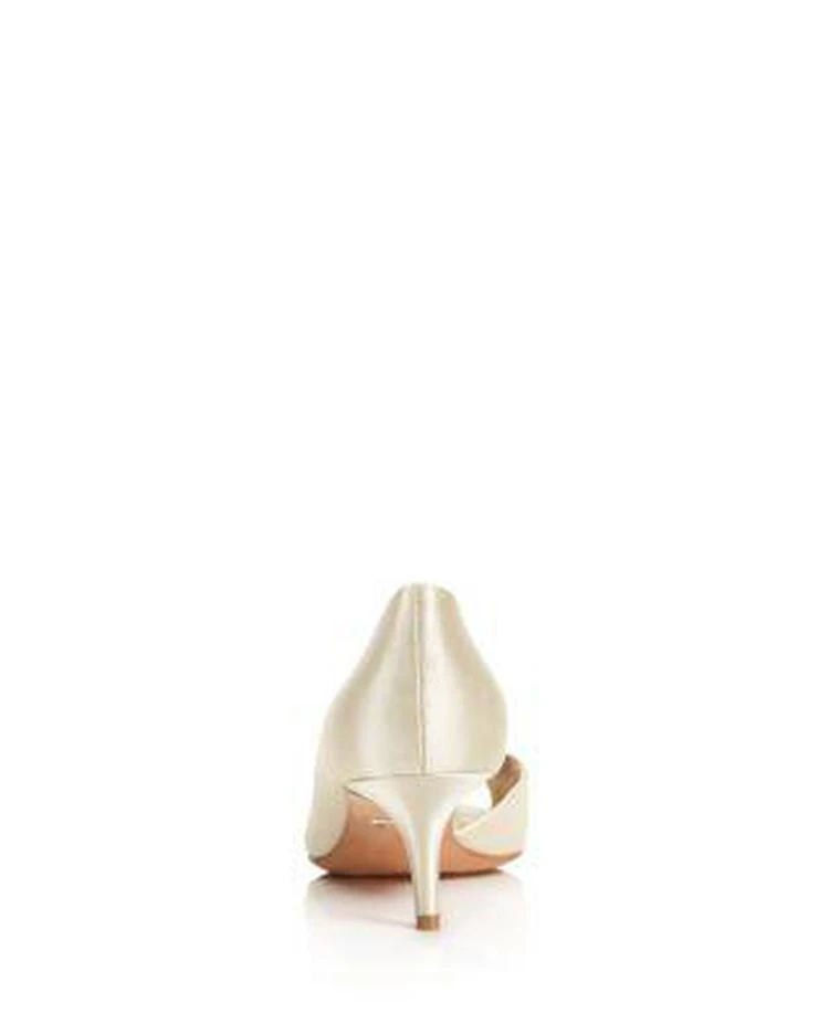 商品Badgley Mischka|Badgley Mischa Macie Satin Embellished Half d'Orsay Peep Toe Pumps,价格¥1000,第4张图片详细描述