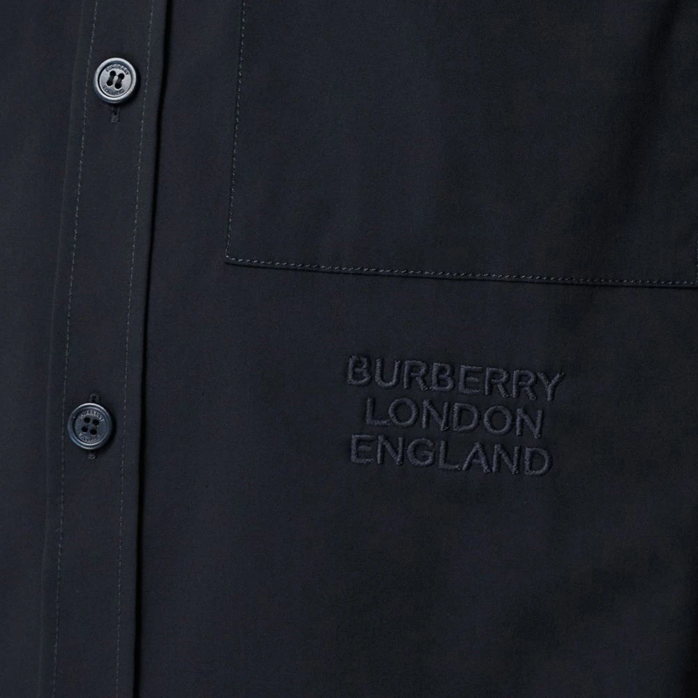 BURBERRY 男士海军蓝色棉质长袖衬衫 8029074 商品