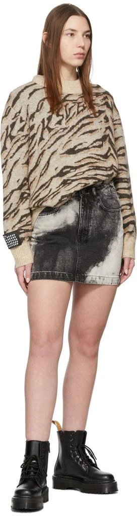 商品Ksubi|Grey & Black Super X Mini Skirt,价格¥780,第4张图片详细描述