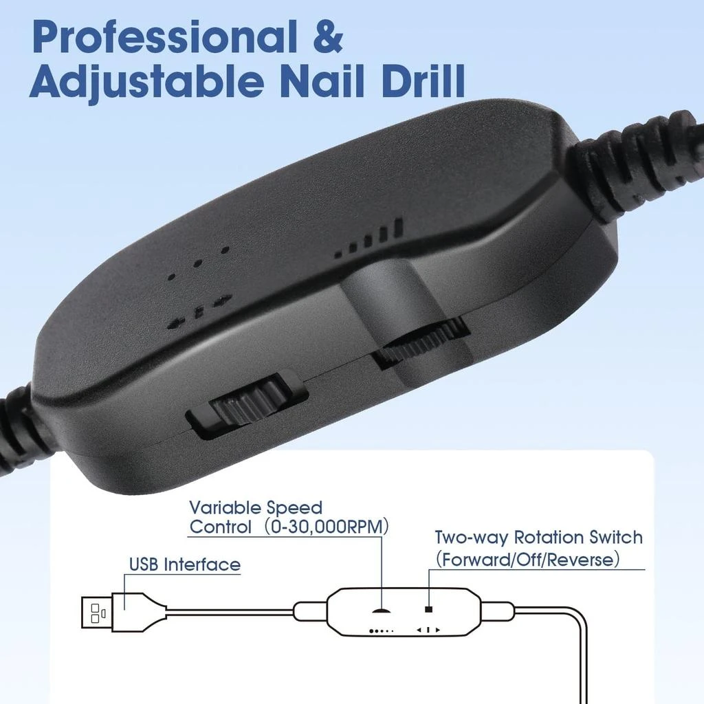 商品[国内直发] MODELONES|Portable & Professional Electric Nail Drill Machine,价格¥338,第3张图片详细描述