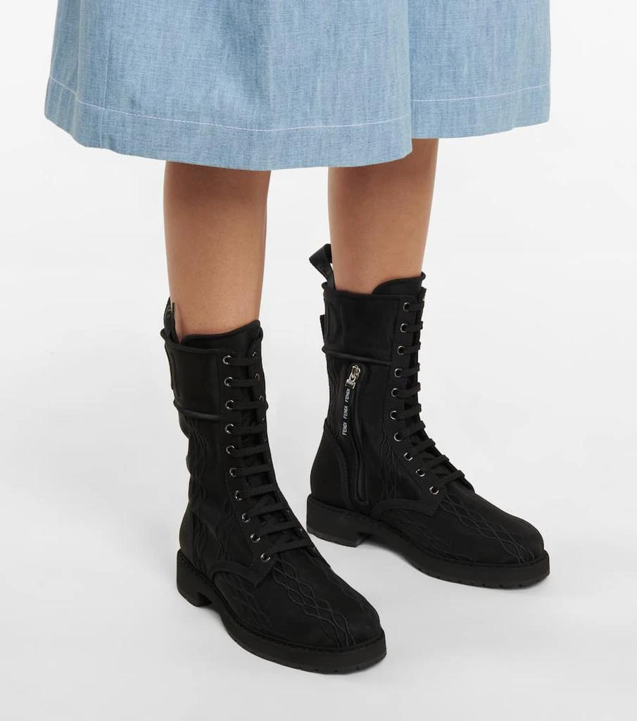 商品Fendi|Signature mesh combat boots,价格¥5612,第4张图片详细描述