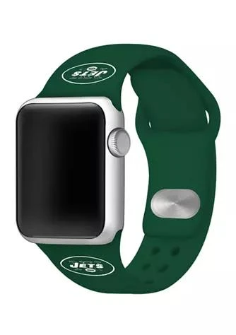 商品GameTime Bands|Time Nfl New York Jets 42 Millimeter Silicone Apple Watch Band,价格¥303,第1张图片