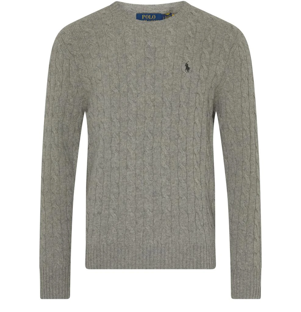 商品Ralph Lauren|Round-neck cable knit sweater with logo,价格¥1335,第1张图片