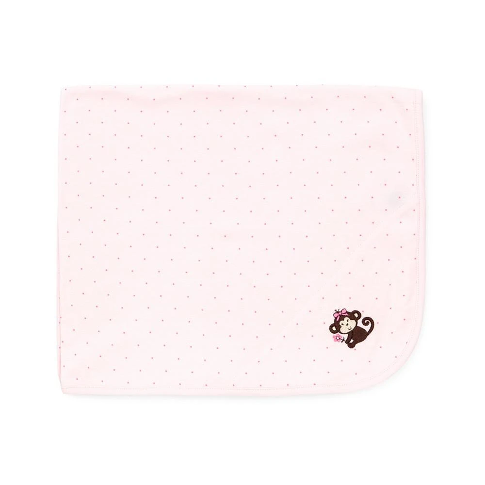 商品Little Me|Baby Girls Pretty Monkey Blanket,价格¥90,第1张图片