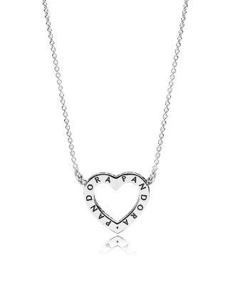 商品PANDORA|Sterling Silver & Cubic Zirconia Loving Heart Necklace, 14.5",价格¥561,第2张图片详细描述