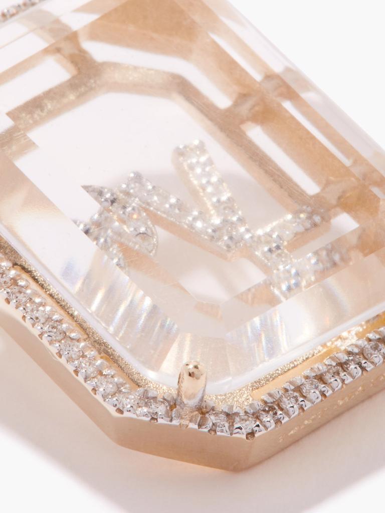 商品MATEO|Love diamond, crystal & 14kt gold charm,价格¥31678,第5张图片详细描述
