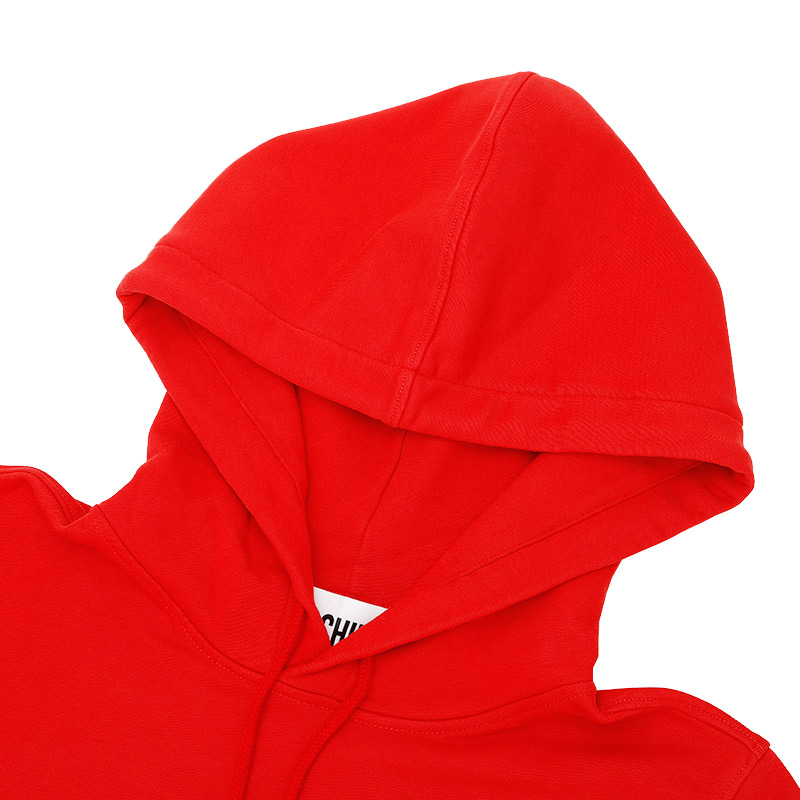 MOSCHINO 莫斯奇诺 女士大红色棉质休闲连帽卫衣17095527 V1115 （清仓特价）商品第8张图片规格展示