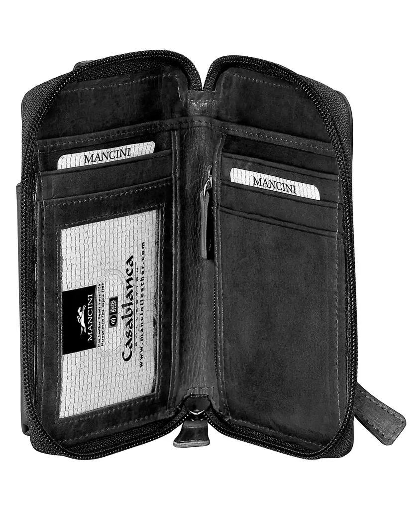 商品Mancini Leather Goods|Casablanca Collection RFID Secure Cell Phone Wallet,价格¥281,第5张图片详细描述