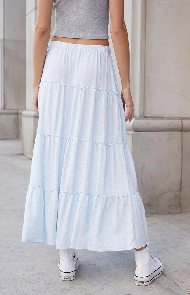 商品John Galt|White Floral Izzy Tiered Maxi Skirt,价格¥312,第4张图片详细描述