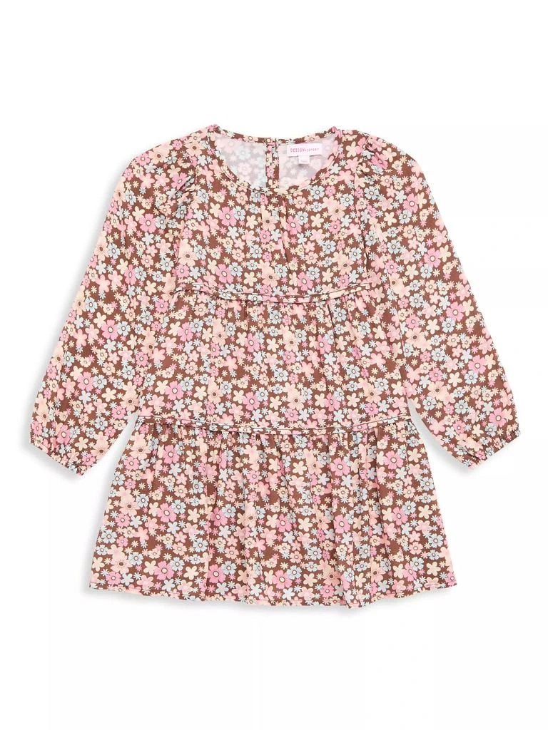 商品Design History|Little Girl's Floral Zip-Back Tiered Dress,价格¥198,第1张图片