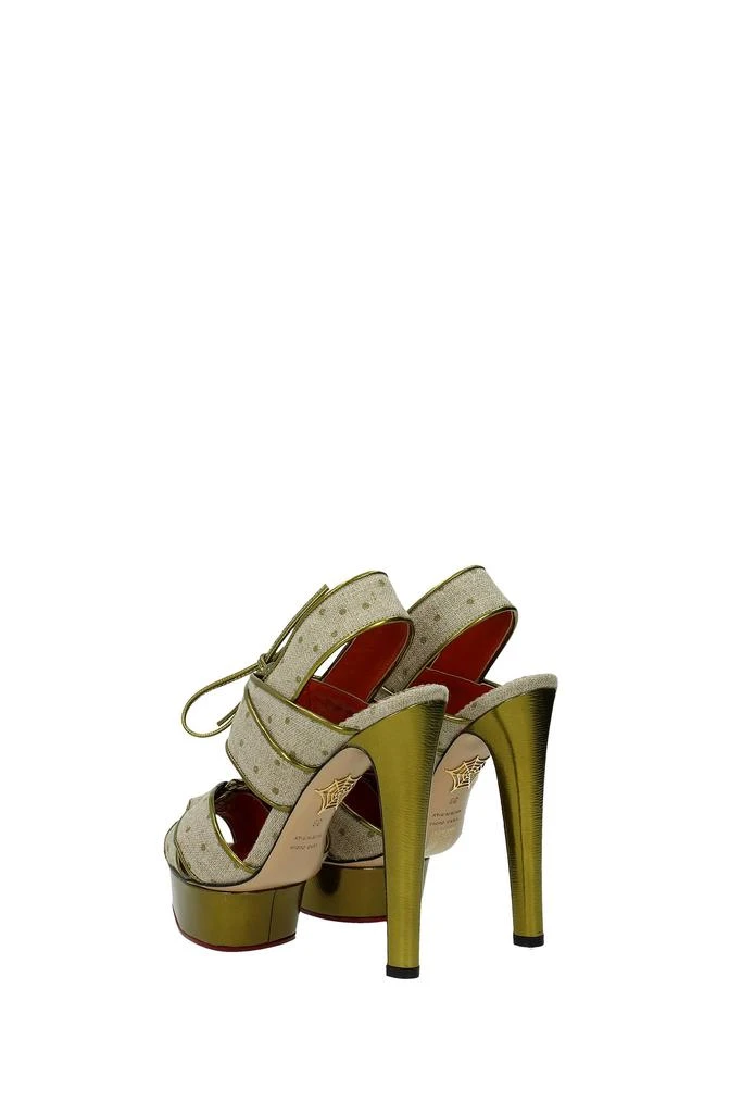 商品Charlotte Olympia|Sandals PIONEERIING PLATFORM Fabric Beige,价格¥2801,第4张图片详细描述