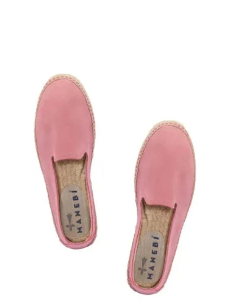商品Manebi|Manebi Manbì Womans Sarifos Espadriilles In Pink Suede With Braided Raffia Platform,价格¥1081,第2张图片详细描述