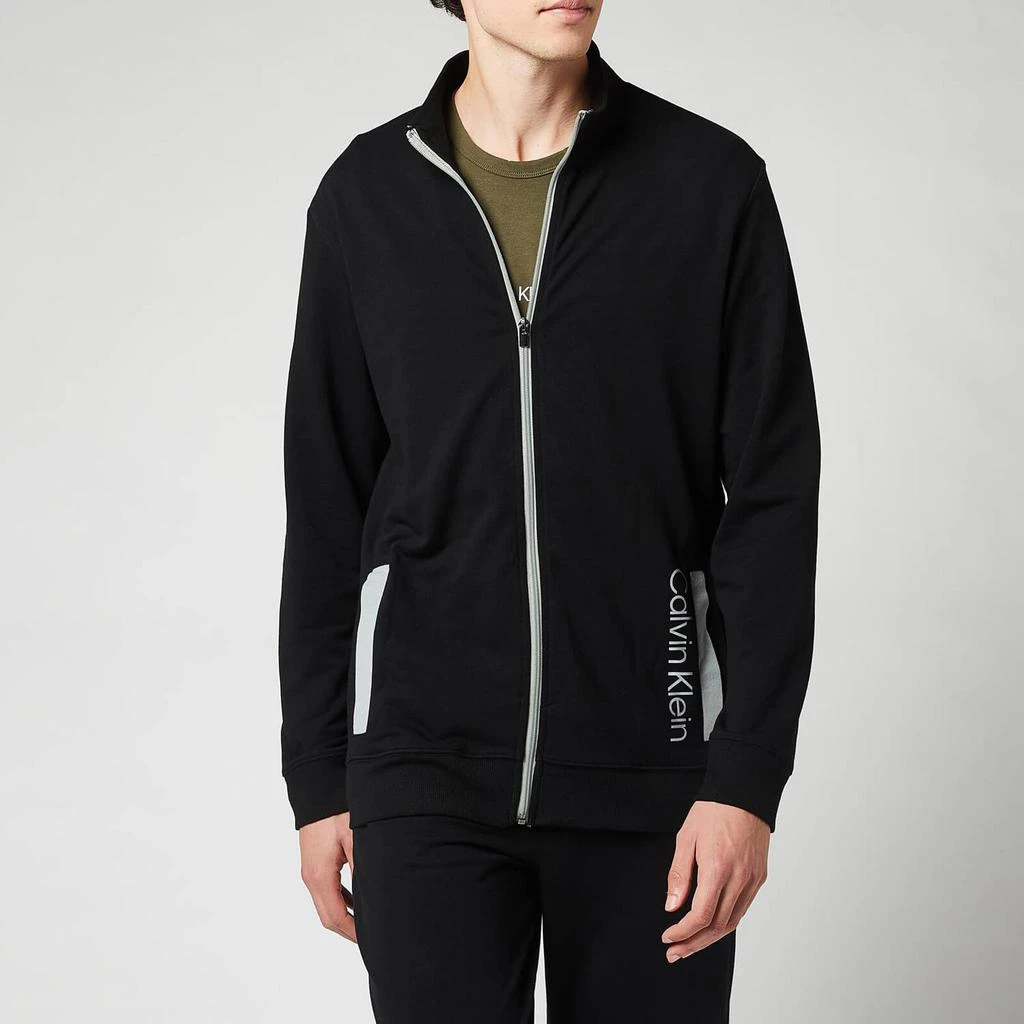 商品Calvin Klein|Calvin Klein Men's Full-Zip Sweatshirt - Black,价格¥370,第1张图片