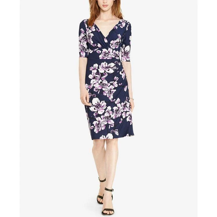 商品Ralph Lauren|Floral-Print Faux-Wrap Dress,价格¥734,第5张图片详细描述