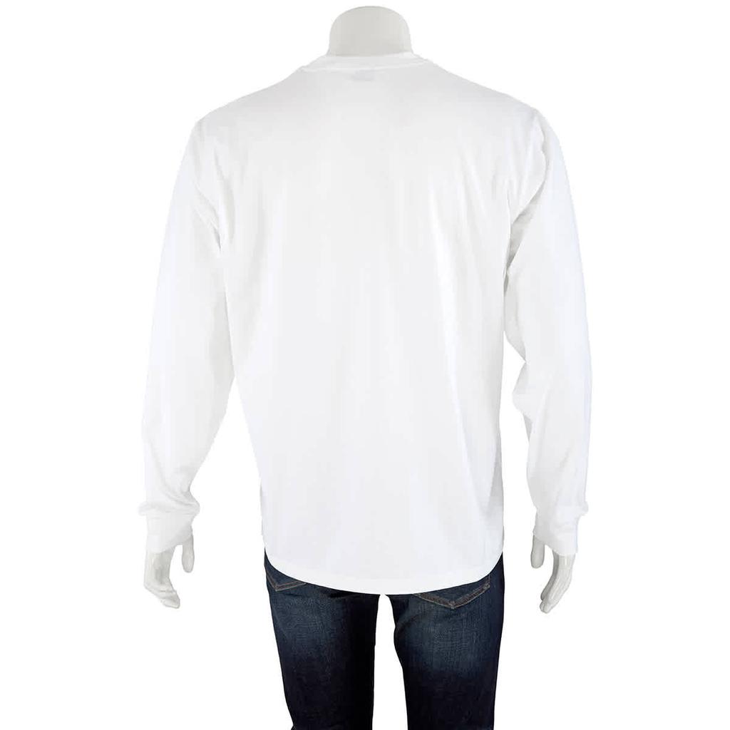 Burberry Mens Optic White Swan Print Cut-out T-shirt, Size Small商品第3张图片规格展示
