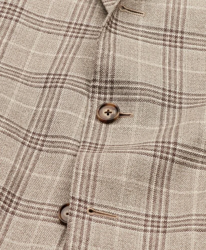 商品Brooks Brothers|Regent Fit Three-Button Plaid Sport Coat,价格¥1636,第2张图片详细描述