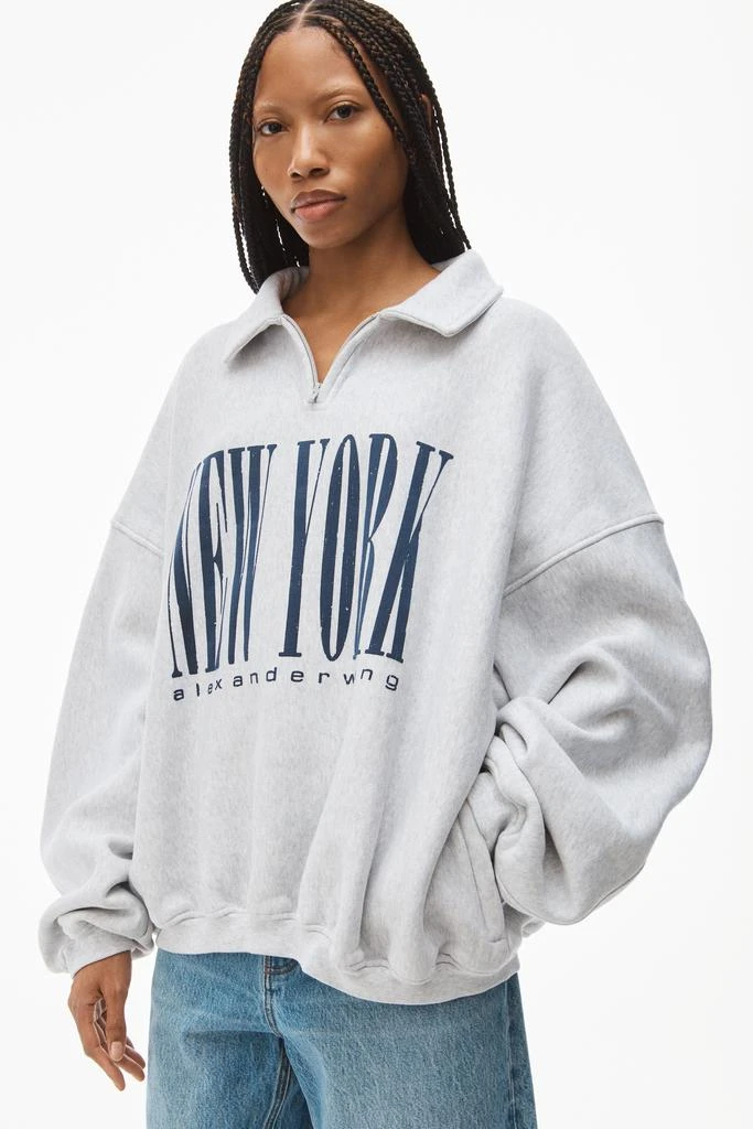 商品Alexander Wang|NY PUFF GRAPHIC SWEATSHIRT IN TERRY,价格¥2063,第4张图片详细描述