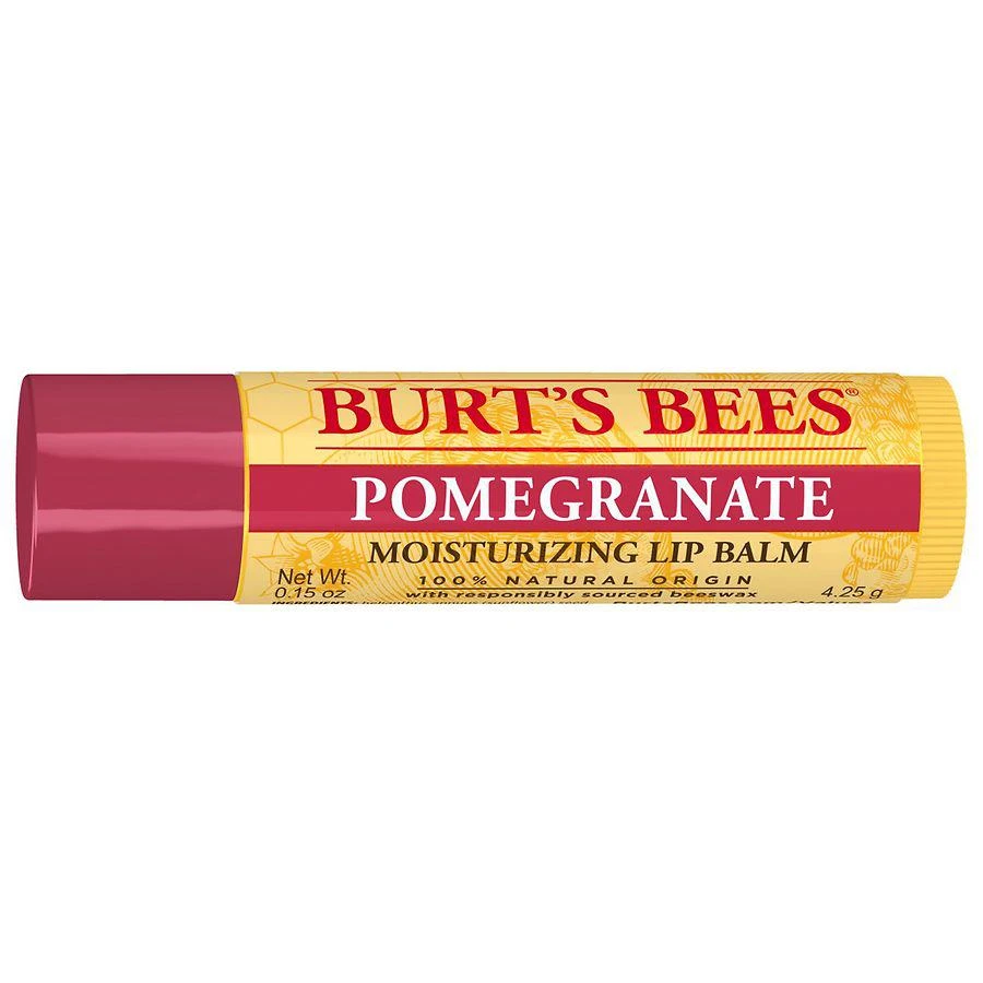 商品Burt's Bees|100% Natural Origin Moisturizing Lip Balm Pomegranate with Beeswax and Fruit Extracts, Pomegranate Oil,价格¥30,第5张图片详细描述