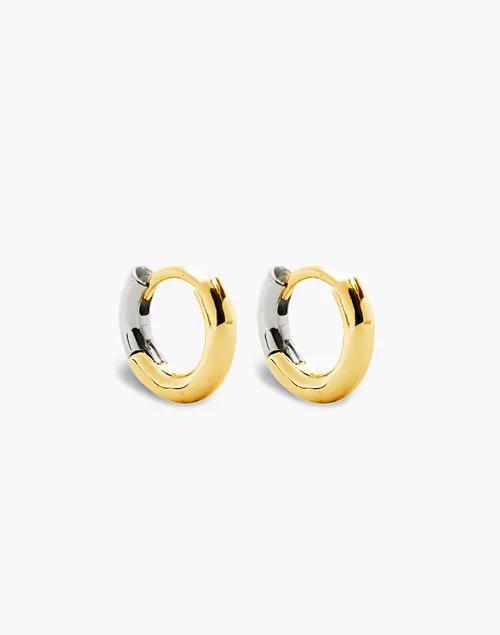 商品Madewell|MACHETE Huggie Hoop Earrings in 3/4 Gold,价格¥373,第1张图片
