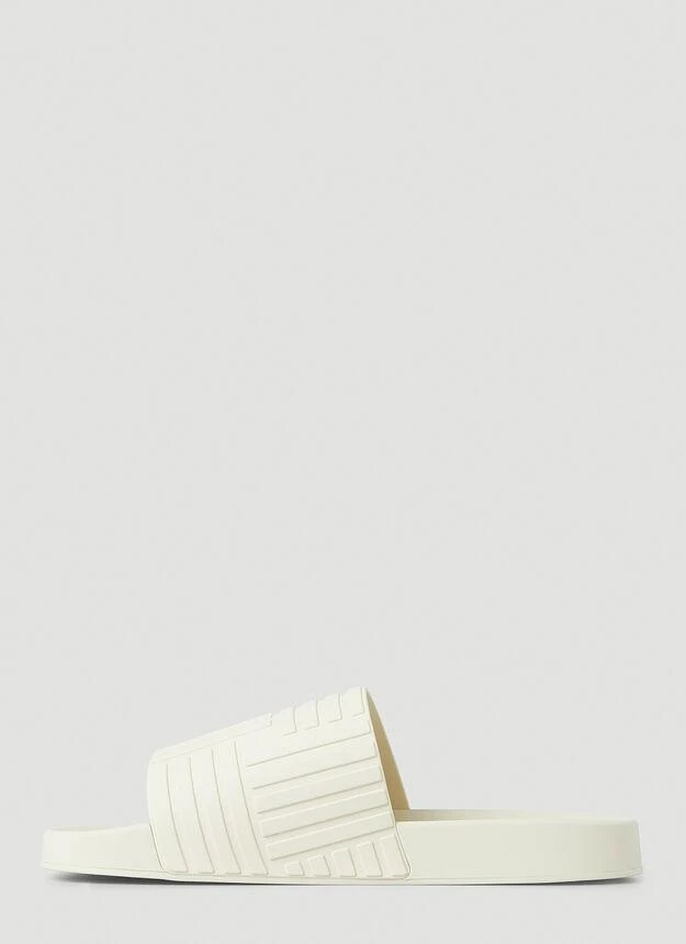 商品Bottega Veneta|Rubber Carpet Slides in Cream,价格¥3120,第3张图片详细描述