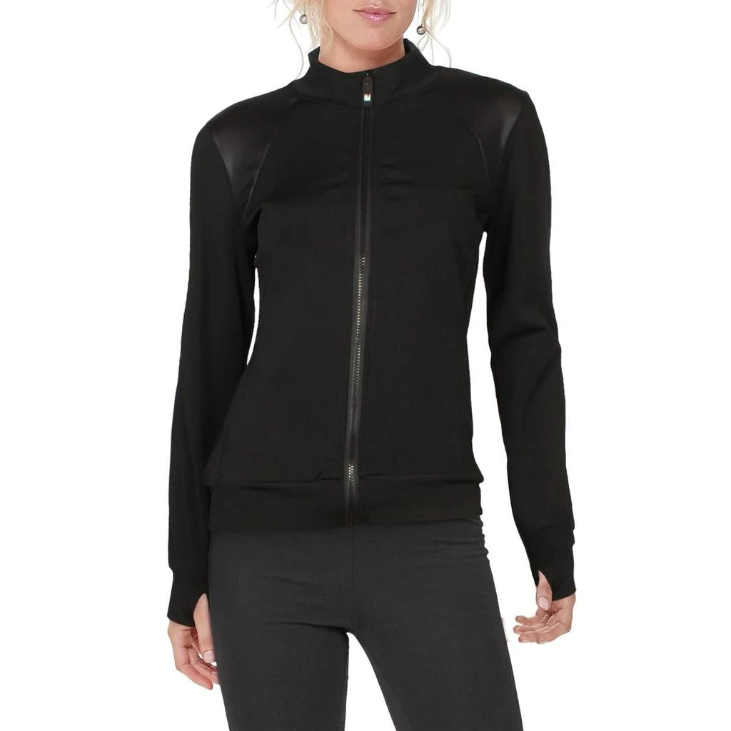 商品Nicole Miller Sport|Nicole Miller Sport Women's Full Zip Activewear Jacket with Shimmer Panels,价格¥61,第1张图片