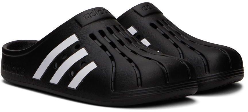 商品Adidas|Black Adilette Clogs,价格¥478,第6张图片详细描述