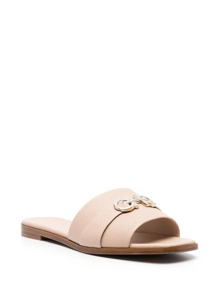 商品Salvatore Ferragamo|FERRAGAMO Gancini leather flat sandals,价格¥3043,第3张图片详细描述