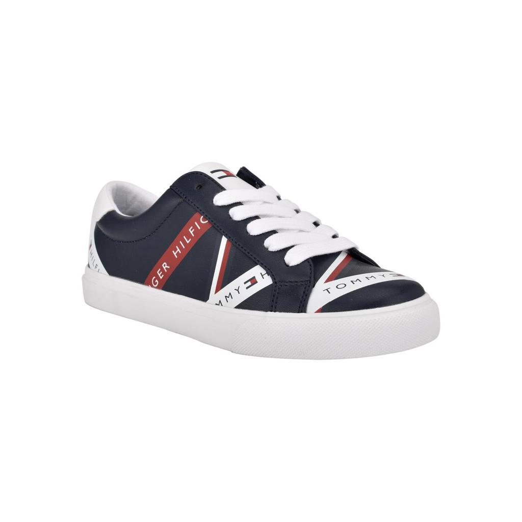 Tommy Hilfiger Womens Lacen Faux Leather Low Top Casual and Fashion Sneakers商品第1张图片规格展示