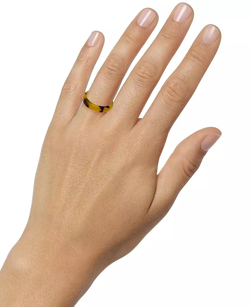 商品ADORNIA|14k Gold-Plated Tortoise-Look Stack Ring,价格¥172,第2张图片详细描述