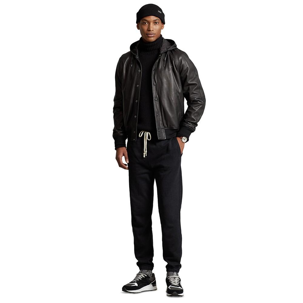 Men's Leather Hooded Jacket商品第4张图片规格展示