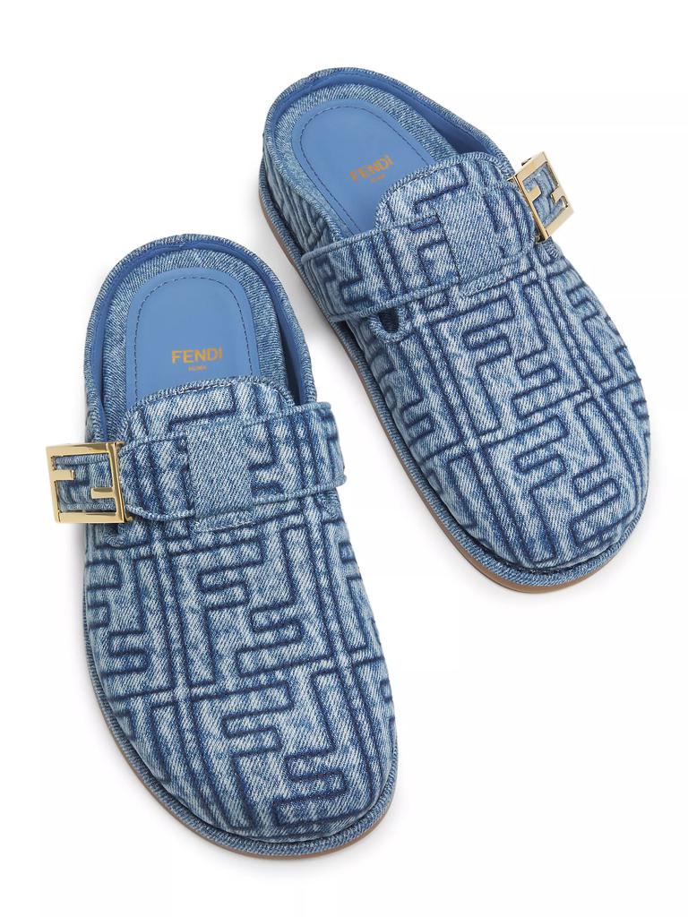 【関税＆送料込み】Fendi Slippers Embroidered Velvet And Jacquard Fendi Feel Slippers
