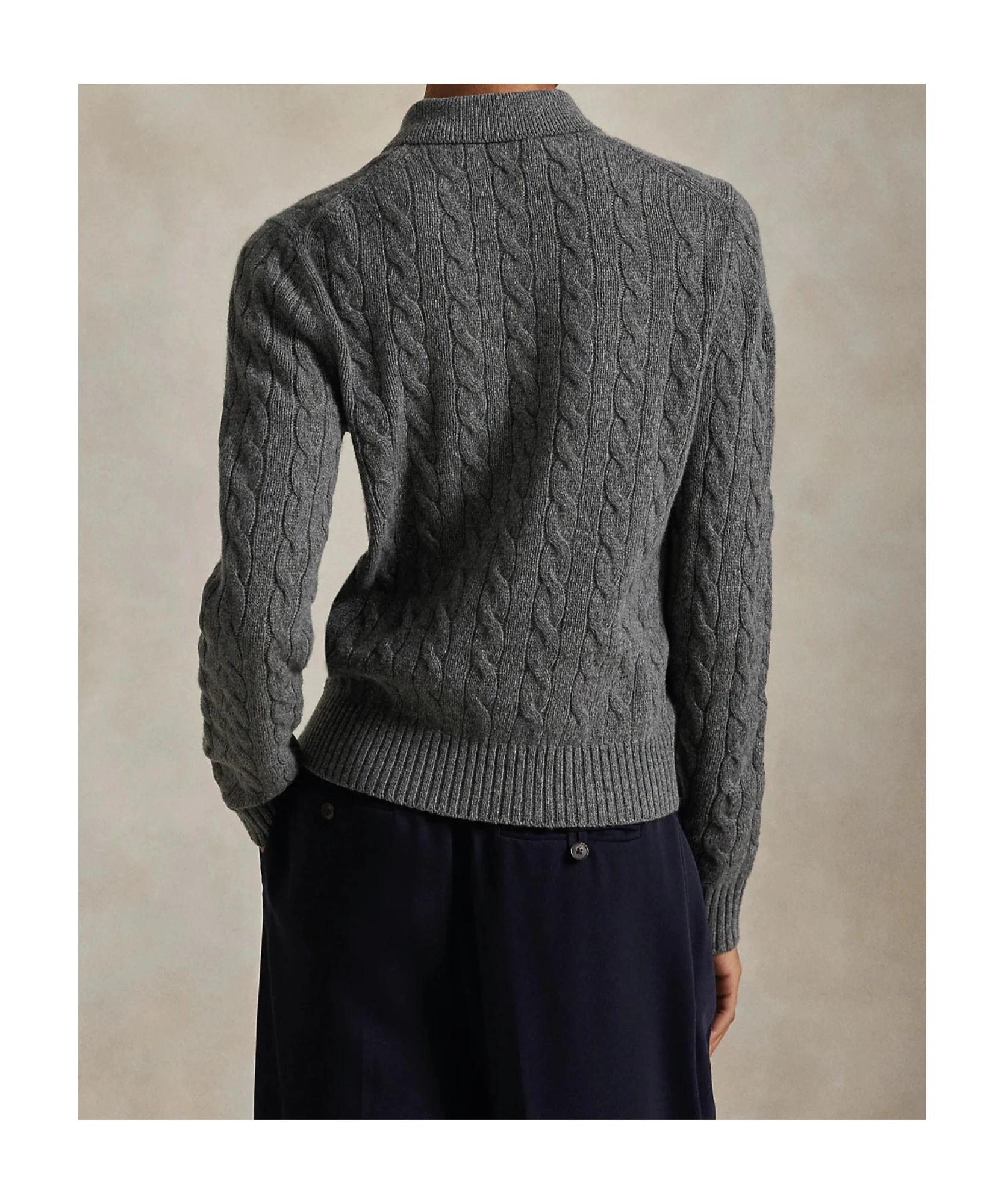 商品【商品预售7天发货】 Ralph Lauren|Ralph Lauren 女士针织衫 211972132500 灰色,价格¥1605,第5张图片详细描述