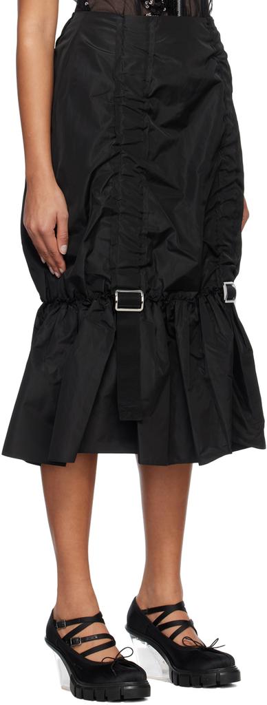 Black Adjustable Midi Skirt商品第2张图片规格展示
