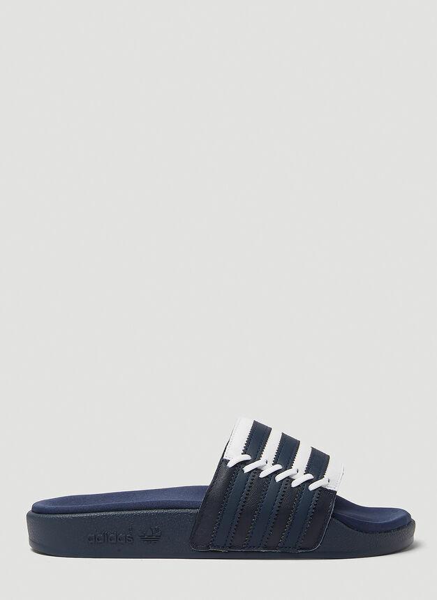 商品Adidas|Adilette Comfort Slides in Blue,价格¥303,第1张图片