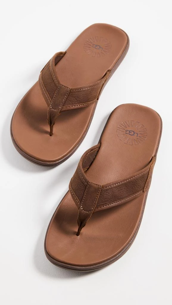 商品UGG|UGG Seaside Leather Flip Flops,价格¥598,第2张图片详细描述