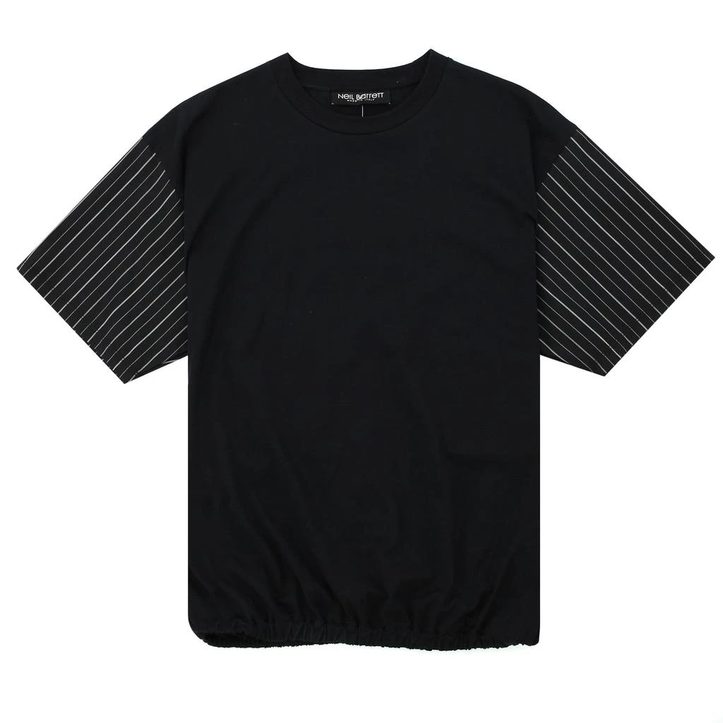 商品Neil Barrett|Neil Barrett Mens Stripe T-Shirt Black,价格¥945,第1张图片