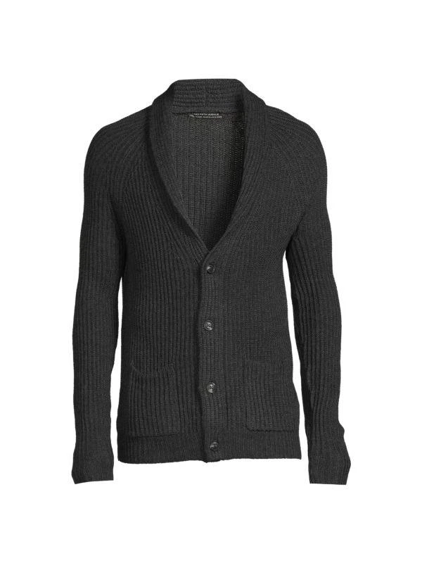 商品Saks Fifth Avenue|Shaker Merino Wool Blend Shawl Lapel Cardigan,价格¥239,第3张图片详细描述