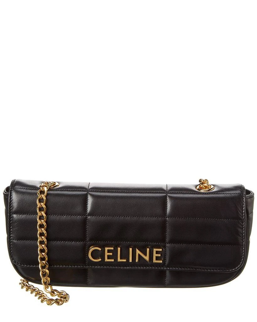 商品Celine|CELINE Monochrome Quilted Leather Shoulder Bag,价格¥15891,第1张图片