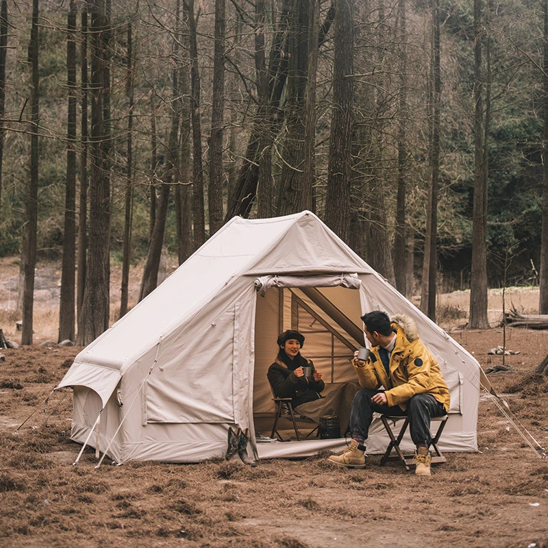 格岚云顿户外小屋充气帐篷简易搭建野营野外露营棉布帐篷家庭防水遮阳营地帐篷 商品